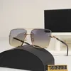 2024 Nouvelles lunettes de soleil de concepteur de luxe de haute qualité pujia Nouvelle tendance métallique Lunettes de soleil classiques 72296