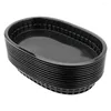 Servies Sets 12 Stuks Frieten Hamburger Mand Schip Vorm Manden Mini Bbq Grill Liner Dessert Trays Plastic Gerechten Fruit