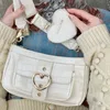 Bolsas de noite Moda Kawaii Lolita Bolsa de ombro feminina Couro PU Doce Cor Doce Bonita Tiracolo Com Moedas Bolsas Carteira 230804