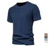 T-shirts pour hommes couleur unie gaufré T-shirts pour hommes décontracté marque qualité T-shirts à manches courtes été créateur de mode hauts mâle