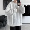 Men's Hoodies Men's Autumn And Winter Couple's Loose Sweater Solid Color Thick Coat Tracksuit Men For