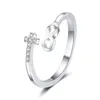 Обручальные кольца Крест Регулируемый открытый аксессуары для пальцев серебряный цвет фигура восемь изящных кольца для женщин Оптовые ювелирные изделия KBR063