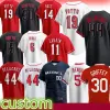 Cincinnati''reds''44 Elly de la Cruz basebolltröja Joey Votto Jonathan India Ken Griffey Jr. Barry Larkin Cincinnatis Joe Morgan Pete Rose Hunter Greene