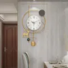 壁の時計イタリアーノスタイルのペンドゥルムスイングパーソナリティファッションビンテージリビングルームKlokken Wandklokken House Decoration