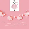 Party Decoration Luxuriant Swan Bunting Pink White Wedding Decorations For Home Garland Födelsedagstlevering Banner Baby Shower Girls Decor