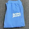 Pantalon de planète Broken Pantalon pour hommes Real Pantalon de survêtement de haute qualité Broken Planet Lettre de mousse imprimé Brokens occasionnel Planet American Street 8417