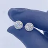 Boucles d'oreilles de luxe en argent véritable 925 Vvs Moissanite diamant femmes hommes boucles d'oreilles à tige prêtes à être expédiées