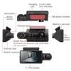Auto-DVRs, Auto-Dashcam, Dual-Kamera, HD innen, vorne und hinten, Kamera, 2 Objektiv-Recorder, Auto-DVR-Recorder, Dashcam, Auto-Weitwinkel-Nachtsicht x0804 x0804
