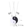 Pendentif Colliers 2 Pcs Mode Tai Chi Aimant Collier Pour Femmes Hommes Yin Yang Clavicule Chaîne BFF Amis Bijoux Accessoires Cadeaux