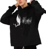 felpe con cappuccio da uomo Felpe con cappuccio unisex designer Smoke V Letter Graphic Rapper Gothic Aesthetic Demon Patten Pullover oversize in cotone Felpa con cappuccio Felpa con cappuccio da donna