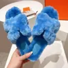 2024 Designer New Winter Large Size Candy Color Non-slip Sandals Fashion Street Ladies Premium Warm Fur Slippers 35-43 JI00001