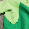 Флисовая капюшона Blue Green Patch Work Men 1 1 Пуловер дедушка Erl Vintage Hoodie T230806