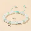 Strand 2023 Green Jade Stone Bamboo Bracelet Hand Weaving for Women الصينية خمر اختبار الطالب امتحان محظوظ السحر مجوهرات الإكسسوارات