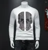 Men's Hoodies Fashion Brand Men's Rhinestone Pullover Sweatshirt Winter Male Casual Tops