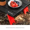 Mobilier de camp Table de camping portable Mini pliante légère en alliage d'aluminium ultralégère forte portante pour pique-nique barbecue en plein air