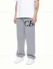 Calças masculinas carta jacquard solto cole buxton calças de malha homens mulheres de alta qualidade preto cinza sweatpants t230910