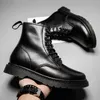 부츠 2020 New Men Boots 겨울 캐주얼 신발 패션 가죽 부츠 남자 고품질 고무 부츠를 타는 승마 보타 Hombre L230806