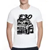 T-shirt da uomo Cool Automotive W201 190E Car Turbo E36 M3 Camicia stile urbano T-shirt da uomo Homme Classic Vintage TShirt Camisetas