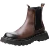 Plateforme Men's Greatin Leather 2023 hiver chaleureux British Style Retro Business Wedding Shoes Social Shoots Boots Man
