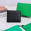 5A Topp äkta läder Mäns korta plånbok Lyxvarumärke Design Högkvalitativ minimalistisk bifold plånbok 10 kortplatser 2023 Nya papegojgröna fläckar
