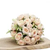 装飾的な花人工花のフェード耐性ロマンチックな現実的なシャンパンバラのDIYホームウェディングのシミュレーション
