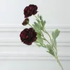 Fleurs décoratives 10pcs ! Vente en gros 3 têtes artificielles renoncule asiaticus fleur faux persan renoncule mariage soie rosée Lotus