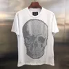 Mannen T-shirts PPFRIEND Mannen T-shirt Merk Kleding 2023 Zomer Mode Kristal Schedel Ontwerp Heren Shirt Losse Print T-shirts mannelijke Tops