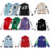 Varsity Jacket Högkvalitativ kappa Mens Baseball Women Letterman Högkvalitativ Casual Street Wear Letter Print Coat Sports Top