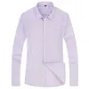メンズカジュアルシャツ高品質のメンドレスカジュアル格子縞のストライプ長袖シャツ男性レギュラーフィットブルーパープル4xl 5xl 6xl 7xl 8xlプラスサイズシャツ230804