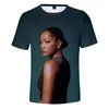 Herr t-skjortor keke palmer tshirt unisex crewneck kort ärm tee män kvinnor t-shirt 2023 casual stil amerika stjärna 3d kläder