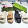 Роскошные тапочки скользят дизайнеры брендов женские женские полые сандалии женские слайд -сандалии с Lnterlocking G Lovely Sunny Beach Woman Shoes Slippers