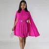 Casual Dresses Autumn Winter Elegant Cante Sleeves Parted Party Women Night Club Loose Mini Dress Chic Vestidos Elegantes Para Mujeres