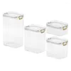 Storage Bottles Clear Jars Large Sealed Airtight Food Canisters Portable Damp-proof Stackable Nuts Containers For Kitchen Pantry