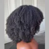 Perucas sem tampa de cabelo humano afro crespo encaracolado 13x6 frente do laço perucas de cabelo humano para mulheres negras 4x4 peruca de fechamento do laço com franja brasileiro 180 densidade cabelo remy x0802