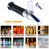 wholesale Refractometers Distillery Refractometer Alcohol 080% vv Portable Refractometer Alcohol Meter Liquor Alcohol Content Tester for liquor Whisky 230804
