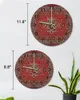 Wandklokken Vintage Bloem Bohemen Grote Ronde Lichtgevende Naalden Klok Decor Kamer Opknoping Ornamenten Decoratie Stil