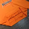 High Street Orange Black Hooded Blushirts Mężczyzna 1 1 litera drukowania mody ponadwymiarowe bluzy vtm t230807