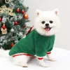 Hundkläder Pet Cat Two Ben Warm Velvet Deer Face Christmas Style Clothes Teddy Bichon Poodle Autumn and Winter Supplies