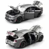 Diecast Model Cars Diecast Toy Model 32 Scale Dodge Hellcat Charger SRT Car Sound Light Doors Openable Educational Collection Gift R230807