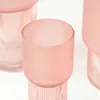 Vaser kreativ frostad rosa glas vas dekoration transparent vas nordisk vardagsrum måltid skrivbord mjuk dekoration ljus lyx 230804