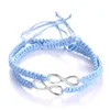 Charm Bracelets 2 Pcs Retro Infinity Handmade Bracelet Set Friendship Love Couples & Bangles Jewelry