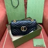 2024 Nouveau sac à main de luxe de haute qualité Ventes directes d'usine Double cuir original Marmont Chaîne Femme Love One Bandbody Edition Mini Lingge