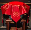 Halsdukar 1pc kvinnor röd endshield brud bröllop kinesisk stil utsökt broderad kvinnlig tofs dekoration