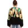 Women's Fur Elegant Womens Faux Coat Autumn Winter Warm Patchwork Jacket Female Plus Size Fashion Long Sleeve Imitation Short Coats