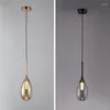 Lámparas colgantes, luz nórdica, luces de cristal de lujo, cafetería, Bar, cocina, gota de agua, lámpara de techo, candelabros modernos para sala de estar y dormitorio