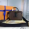 Petite Malle Souple Handbag for Women Designer Shoulder Bag Fashion Classic Nautical Chain Riveted Trunk Mini Tote Luxury Cross Body Bags Top Handle Crossbody Purse