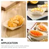 Bowls 120 Pcs Ship Shape Wood Chip Bowl Sushi Boats Container Wooden Plates Pine Tray Charcuterie Cones