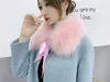 Scarves Lady Blinger Exclusive Fake Fur Collar Silk Ribbons Faux Neck Warmer Cosplay Raccoon Decor