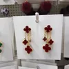Luxus Designer Buchstaben Stud Clip Einfache Retro Überzogene Geometrische Berühmte Frauen Quaste Kristall Strass Perle Ohrring Hochzeit Party Schmuck