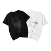 Men's T Shirts Chinese FAD Short -sleeved Style Cartoon Embroidered Round Neck -shirt Loose Fashion Couple Summer Sleeves